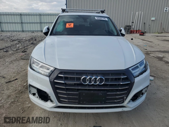 2020 Audi Q5 Premium Plus with VIN WA1E2AFYXL2056002, listed as a Copart auction lot 50502745 with 25,245 mi miles and Salvage title. Bid and sale history available at DreamBid. Image 5.