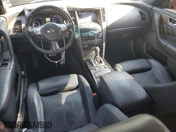 2016 Infiniti QX70 with VIN JN8CS1MU5GM671150, listed as a Copart auction lot 52482345 with 138,204 mi miles and Salvage title. Bid and sale history available at DreamBid. Image 8.