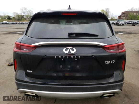 2019 Infiniti QX50 LUXE with VIN 3PCAJ5M3XKF127023, listed as a Copart auction lot 48403433 with 50,263 mi miles. Bid and sale history available at carsss.com. Image 6.