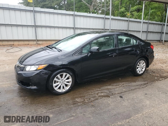 2012 Honda Civic EX-L with VIN 19XFB2F90CE071460, listed as a Copart auction lot 53253075 with 137,897 mi miles and Salvage Title. Bid and sale history available at DreamBid. Image 1.