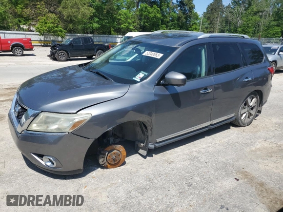 2016 Nissan Pathfinder S with VIN 5N1AR2MN4GC615599, listed as a Copart auction lot 52040665 with 140,013 mi miles and Salvage Title. Bid and sale history available at carsss.com. Image 1.