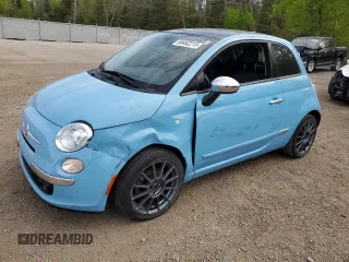2017 FIAT 500 Lounge z VIN 3C3CFFCR4HT699449, wystawiony jako Copart lot #56462215 z przebiegiem 90 109 mil mil oraz Tytuł czysty. Historia ofert i sprzedaży dostępna na DreamBid. Obrazek 1.