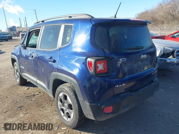 2017 Jeep Renegade Sport with VIN ZACCJBABXHPF16815, listed as a IAAI auction lot 41425872 with 132,991 mi miles and . Bid and sale history available at DreamBid. Image 3.