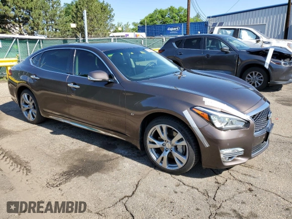 2016 Infiniti Q70 with VIN JN1BY1PR3GM720975, listed as a Copart auction lot 62496665 with 100,250 mi miles and Salvage title. Bid and sale history available at DreamBid. Image 4.