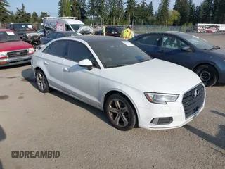 2017 Audi A3 Sedan Premium with VIN WAUAUGFF3H1037902, listed as a IAAI auction lot 42126759 with 155,425 mi miles. Bid and sale history available at carsss.com. Image 1.