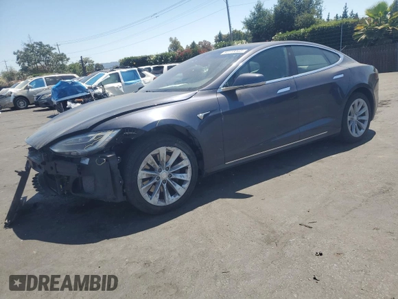 2018 Tesla Model S 75D with VIN 5YJSA1E25JF243778, listed as a Copart auction lot 63118345 with 23,356 mi miles and Salvage title. Bid and sale history available at DreamBid. Image 1.