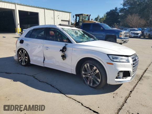 2018 Audi SQ5 Prestige with VIN WA1C4AFY9J2115345, listed as a Copart auction lot 79950304 with 107,514 mi miles and Salvage Title. Bid and sale history available at DreamBid. Image 4.