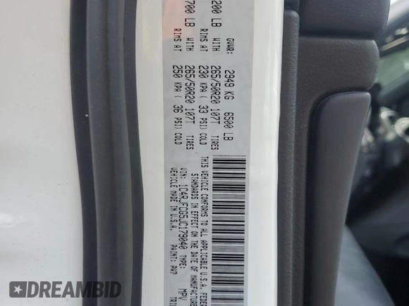 2018 Jeep Grand Cherokee High Altitude with VIN 1C4RJFCG5JC179040, listed as a Copart auction lot 61540625 with 135,310 mi miles and Salvage title. Bid and sale history available at DreamBid. Image 13.