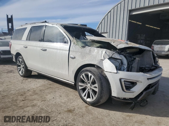 2020 Ford Expedition Max King Ranch with VIN 1FMJK1PT2LEA91666, listed as a Copart auction lot 46888905 with Not Provided miles and Salvage Title. Bid and sale history available at DreamBid. Image 4.