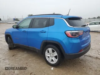 2022 Jeep Compass Latitude with VIN 3C4NJCBB7NT119404, listed as a Copart auction lot 64697404 with 48,743 mi miles and Salvage Title. Bid and sale history available at DreamBid. Image 2.