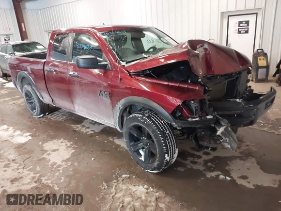 2021 Ram 1500 Classic Warlock with VIN 1C6RR7GG1MS576853, listed as a IAAI auction lot 41374629 with 27,119 mi miles. Bid and sale history available at carsss.com. Image 1.