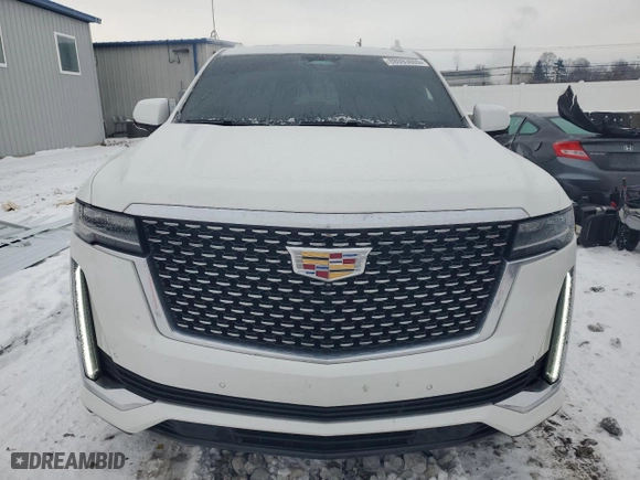2021 Cadillac Escalade Premium Luxury with VIN 1GYS4BKL4MR414197, listed as a Copart auction lot 88093605 with 63,196 mi miles and Salvage Title. Bid and sale history available at carsss.com. Image 5.