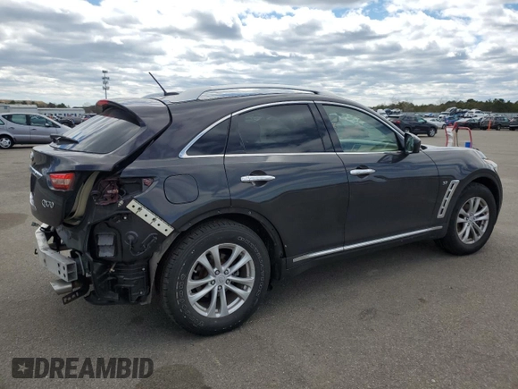 2017 Infiniti QX70 z VIN JN8CS1MU4HM142452, wystawiony jako Copart lot #53064715 z przebiegiem 55 181 mil mil oraz Szkoda całkowita • Salvage title. Historia ofert i sprzedaży dostępna na DreamBid. Obrazek 3.