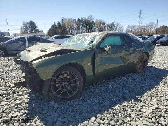 2021 Dodge Challenger R/T Scat Pack Widebody with VIN 2C3CDZFJ8MH526811, listed as a Copart auction lot 50195305 with 34,149 mi miles and Salvage Title. Bid and sale history available at carsss.com. Image 1.