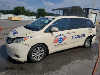 2015 Toyota Sienna XLE with VIN 5TDYK3DCXFS595707, listed as a Copart auction lot 62095555 with 157,458 mi miles and Salvage title. Bid and sale history available at DreamBid. Image 1.