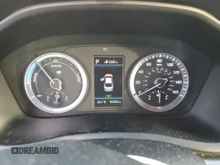2018 Hyundai Sonata Hybrid SE with VIN KMHE24L3XJA080086, listed as a Copart auction lot 87439294 with 80,343 mi miles and Salvage Title. Bid and sale history available at carsss.com. Image 9.