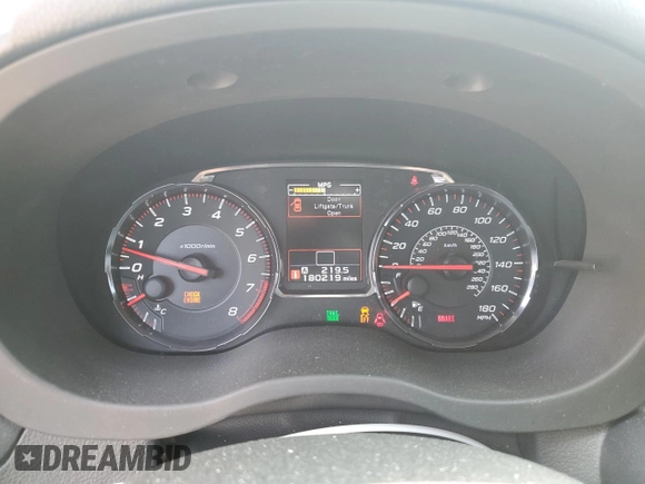2018 Subaru WRX Limited with VIN JF1VA1H65J9812351, listed as a Copart auction lot 59925895 with 180,219 mi miles and Salvage title. Bid and sale history available at DreamBid. Image 9.