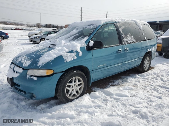 1999 Dodge Caravan SE with VIN 2B4GP44G3XR398584, listed as a Copart auction lot 41482675 with 195,182 mi miles and Salvage Title. Bid and sale history available at carsss.com. Image 1.