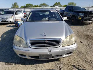 2002 Mercedes-Benz S-Class 5.0L with VIN WDBNG75JX2A306811, listed as a Copart auction lot 52042105 with 206,531 mi miles and Salvage Title. Bid and sale history available at carsss.com. Image 5.