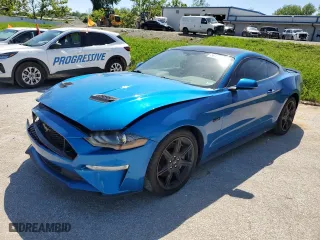 2019 Ford Mustang GT with VIN 1FA6P8CF7K5163079, listed as a Copart auction lot 56434434 with 37,377 mi miles and Salvage Title. Bid and sale history available at carsss.com. Image 1.