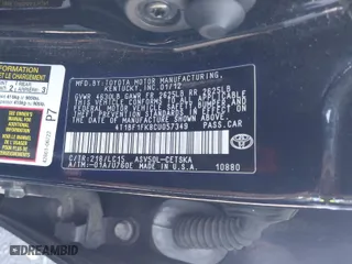 2012 Toyota Camry L with VIN 4T1BF1FK8CU057349, listed as a IAAI auction lot 41875519 with 163,872 mi miles. Bid and sale history available at carsss.com. Image 9.