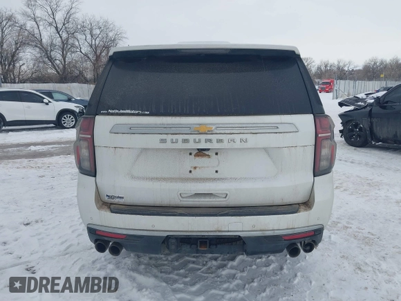 2022 Chevrolet Suburban High Country with VIN 1GNSKGKLXNR151036, listed as a IAAI auction lot 41549439 with 97,613 mi miles and . Bid and sale history available at DreamBid. Image 17.