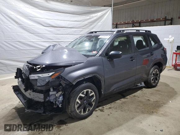 2025 Subaru Forester with VIN JF2SLDAC2SH447600, listed as a Copart auction lot 53180575 with 8,623 mi miles and Salvage title. Bid and sale history available at DreamBid. Image 1.