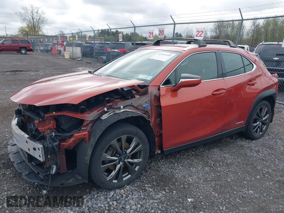2019 Lexus UX 250h z VIN JTHU9JBH3K2003383, wystawiony jako IAAI lot #42151535 z przebiegiem 98 996 mil mil oraz . Historia ofert i sprzedaży dostępna na DreamBid. Obrazek 19.