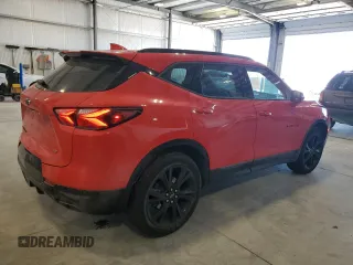 2021 Chevrolet Blazer RS with VIN 3GNKBKRS6MS565619, listed as a Copart auction lot 54439495 with 46,046 mi miles and Salvage title. Bid and sale history available at DreamBid. Image 3.