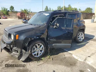 2018 Jeep Renegade Latitude z VIN ZACCJABB5JPJ52928, wystawiony jako Copart lot #55433545 z przebiegiem 50 904 mil mil oraz Szkoda całkowita • Salvage title. Historia ofert i sprzedaży dostępna na DreamBid. Obrazek 1.