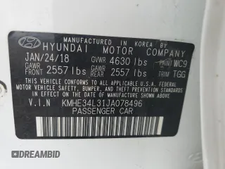 2018 Hyundai Sonata Hybrid Limited with VIN KMHE34L31JA078496, listed as a Copart auction lot 53754194 with 96,918 mi miles and Salvage Title. Bid and sale history available at carsss.com. Image 12.