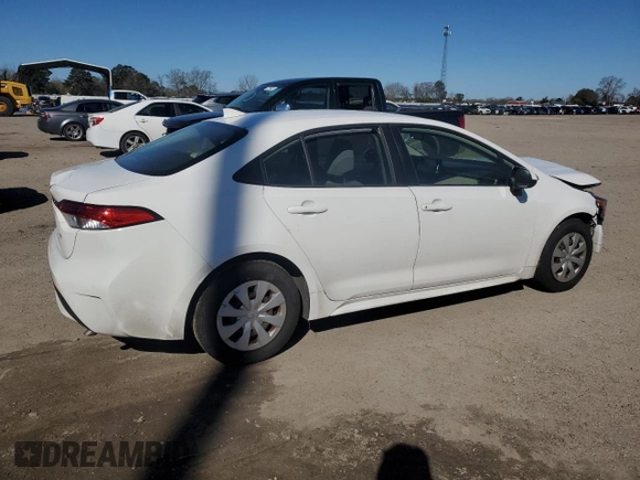 2020 Toyota Corolla L with VIN JTDDPRAEXLJ035784, listed as a Copart auction lot 47840185 with 98,268 mi miles and Salvage Title. Bid and sale history available at carsss.com. Image 3.