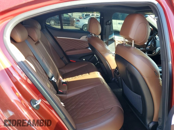 2020 Genesis G70 3.3T with VIN KMTG34LEXLU057731, listed as a Copart auction lot 48794325 with 93,504 mi miles and Salvage title. Bid and sale history available at DreamBid. Image 10.
