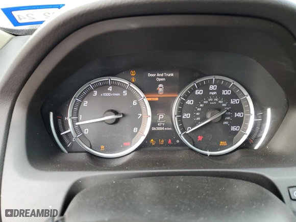 2019 Acura TLX w/Technology Pkg with VIN 19UUB2F49KA001065, listed as a Copart auction lot 84913484 with 63,884 mi miles and Salvage Title. Bid and sale history available at carsss.com. Image 9.