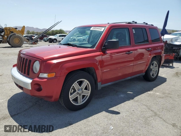 2007 Jeep Patriot Limited with VIN 1J8FF48W27D320375, listed as a Copart auction lot 59554445 with 223,495 mi miles and Salvage title. Bid and sale history available at DreamBid. Image 1.