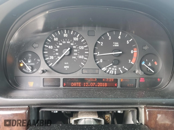 2003 BMW 5 Series 540i with VIN WBADN63413GN89699, listed as a Copart auction lot 60373545 with 243,882 mi miles and Clean title. Bid and sale history available at DreamBid. Image 9.