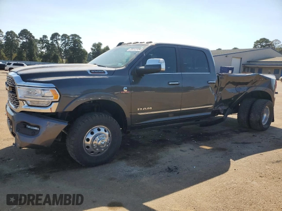 2021 Ram 3500 Limited with VIN 3C63RRRL6MG590105, listed as a Copart auction lot 73717724 with 57,580 mi miles and Salvage Title. Bid and sale history available at carsss.com. Image 1.