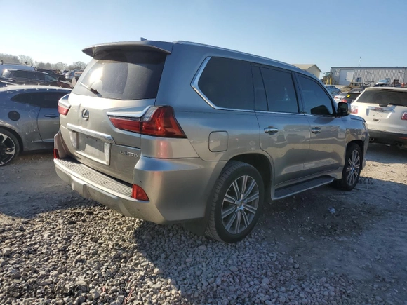 2016 Lexus LX 570 with VIN JTJHY7AX1G4191119, listed as a Copart auction lot 87213854 with 206,339 mi miles and Salvage Title. Bid and sale history available at carsss.com. Image 3.