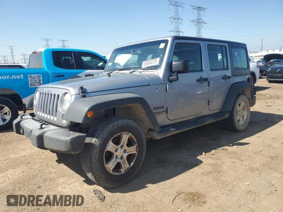 2016 Jeep Wrangler Unlimited Sport RHD with VIN 1C4BJWKG4GL318456, listed as a Copart auction lot 55808275 with 221,639 mi miles and Clean title. Bid and sale history available at DreamBid. Image 1.