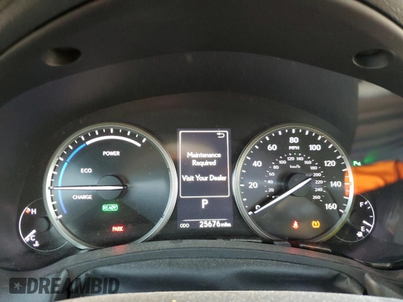 2021 Lexus NX 300h with VIN JTJGJRDZ6M5013303, listed as a Copart auction lot 58749335 with 25,676 mi miles and Salvage title. Bid and sale history available at DreamBid. Image 9.