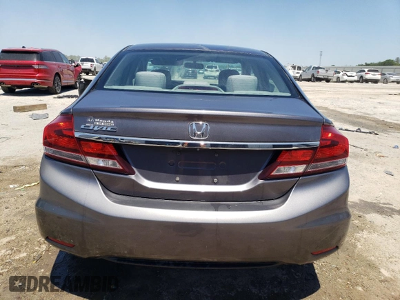 2015 Honda Civic Sedan LX with VIN 19XFB2F58FE017695, listed as a Copart auction lot 53113215 with 46,725 mi miles and Salvage Title. Bid and sale history available at carsss.com. Image 6.
