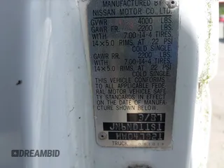 1987 Nissan Hardbody E z VIN JN6ND11S1HW047821, wystawiony jako IAAI lot #42210912 z przebiegiem 162 721 mil mil oraz . Historia ofert i sprzedaży dostępna na DreamBid. Obrazek 9.