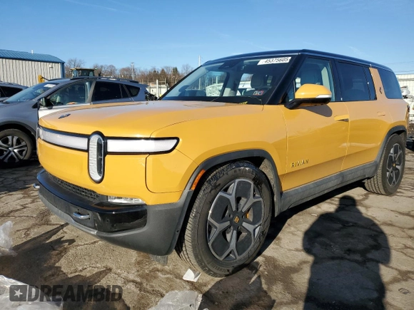 2023 Rivian R1S Adventure z VIN 7PDSGABA1PN009442, wystawiony jako Copart lot #45375605 z przebiegiem 28 047 mil mil oraz Szkody całkowita. Historia ofert i sprzedaży dostępna na DreamBid. Obrazek 1.