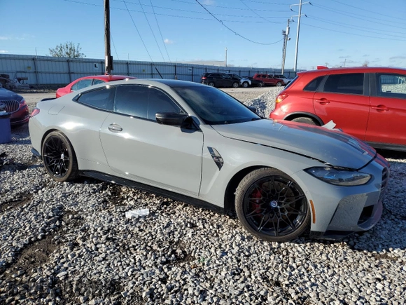 2022 BMW M4 Competition xDrive with VIN WBS43AZ07NCK91225, listed as a Copart auction lot 79899584 with 0 mi miles and Salvage Title. Bid and sale history available at carsss.com. Image 4.