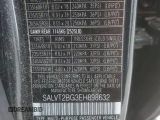 2014 Land Rover Range Rover Evoque Dynamic с VIN SALVT2BG3EH898632, выставлен на аукционе Copart как лот 44534655 с пробегом Не указан миль и Чистый • Clean title. История ставок и продаж доступна на DreamBid. Изображение 13.