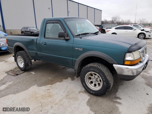 1998 Ford Ranger XL with VIN 1FTYR11U2WTA23366, listed as a Copart auction lot 43334775 with 175,429 mi miles and Salvage Title. Bid and sale history available at carsss.com. Image 4.
