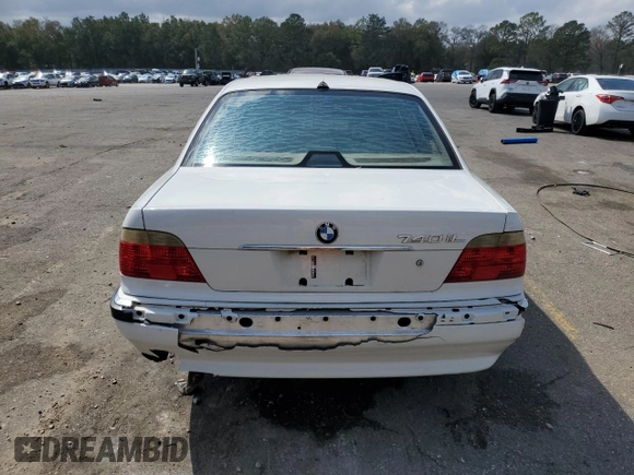 2001 BMW 7 Series 740iL with VIN WBAGH83451DP31373, listed as a Copart auction lot 49294285 with 147,483 mi miles and Salvage Title. Bid and sale history available at carsss.com. Image 6.