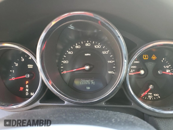 2011 Cadillac CTS with VIN 1G6DC5EY1B0156963, listed as a Copart auction lot 47612395 with 110,978 mi miles and Salvage Title. Bid and sale history available at DreamBid. Image 9.