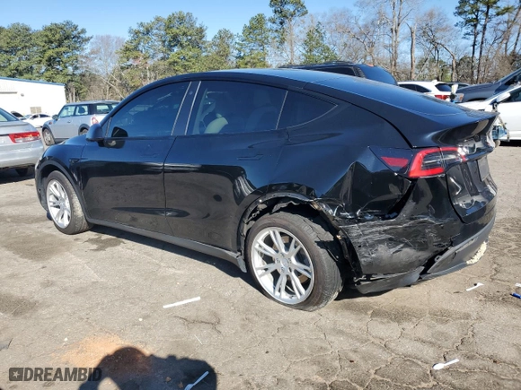 2021 Tesla Model Y Long Range with VIN 5YJYGDEE2MF081066, listed as a Copart auction lot 49224895 with 107,571 mi miles and Salvage Title. Bid and sale history available at carsss.com. Image 2.