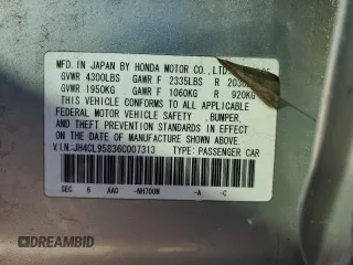 2006 Acura TSX с VIN JH4CL95836C007313, выставлен на аукционе Copart как лот 46373325 с пробегом 246 621 миль миль и Чистый • Clean title. История ставок и продаж доступна на DreamBid. Изображение 12.